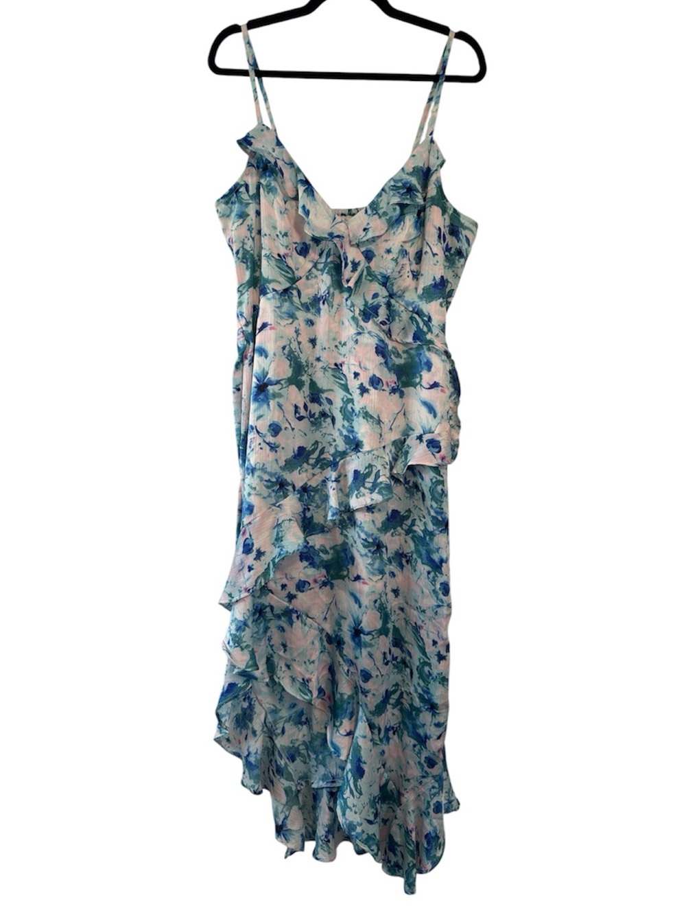 Japna Watercolor Floral Asymmetrical Dress
